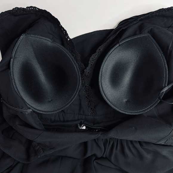 Fame and‎ Partners Black Lace Trim Dress Size 8 Altared* - Picture 11 of 12